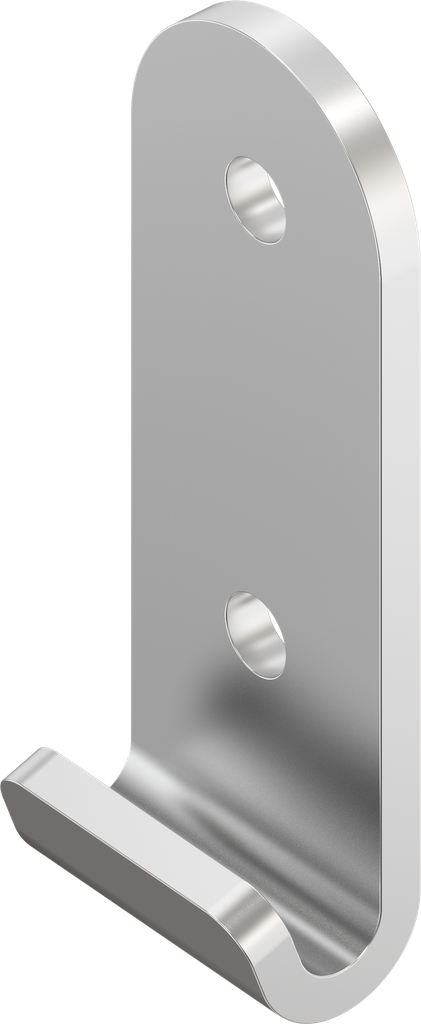 Hook, drilled, Stainless steel AISI 304