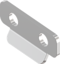 Haken, gelocht, Edelstahl AISI 304 roh
