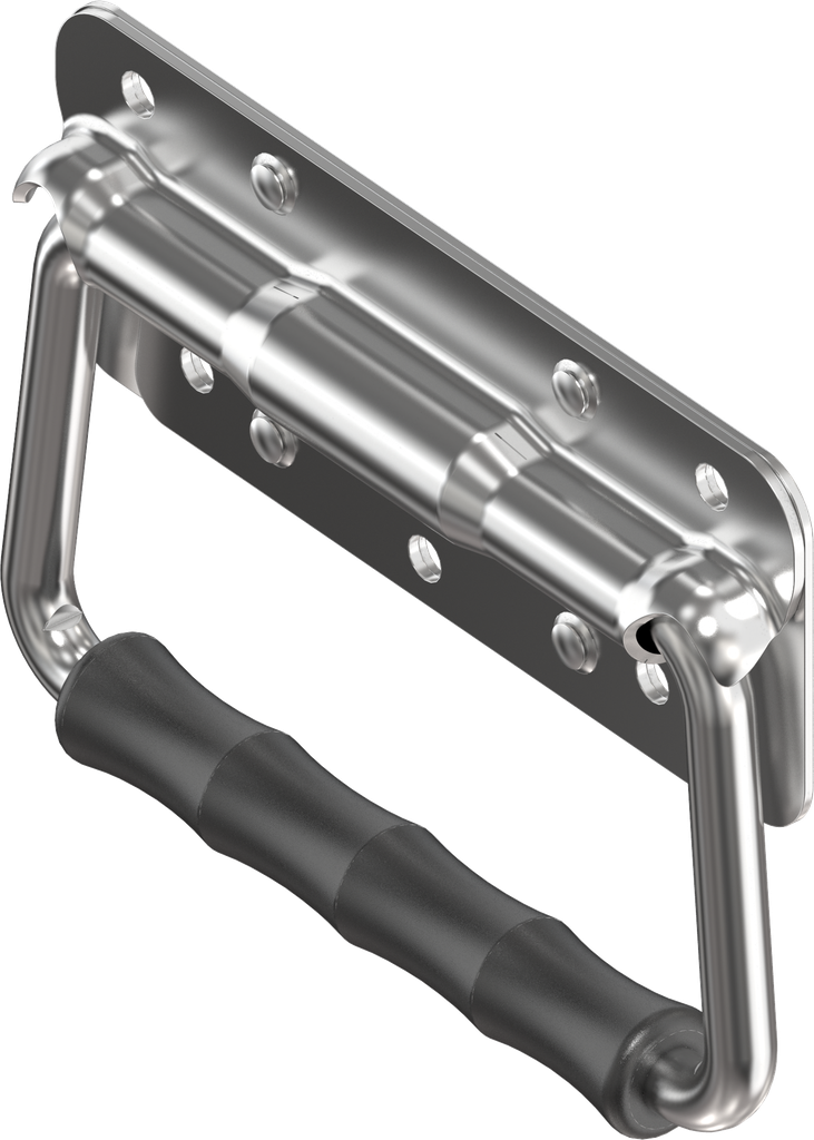 Chest handle with piano wire torsion spring, Stainless steel AISI 304