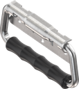 Chest handle with piano wire torsion spring, Steel zinc-plated DS plus top coat