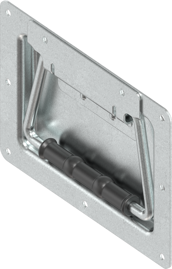 Toggle latch for corners without padlock facility, drilled, Steel zinc-plated DS plus top coat
