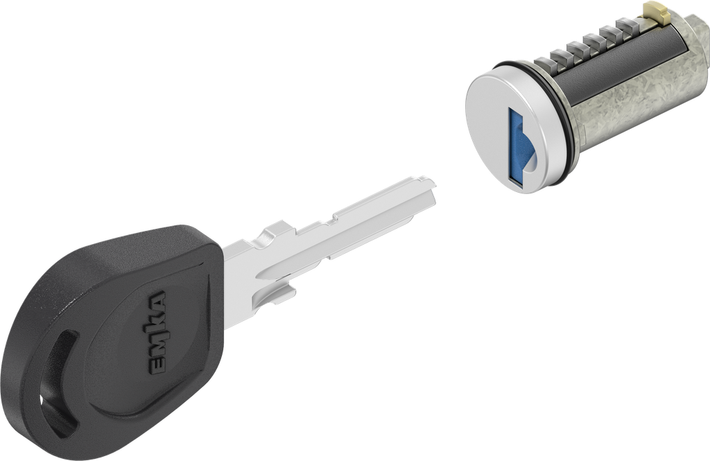 Clip-in cylinder system 3, keyed different, Zinc die chromated