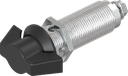 Wing knob quarter turn, non-keyed, Zinc die and polyamide black