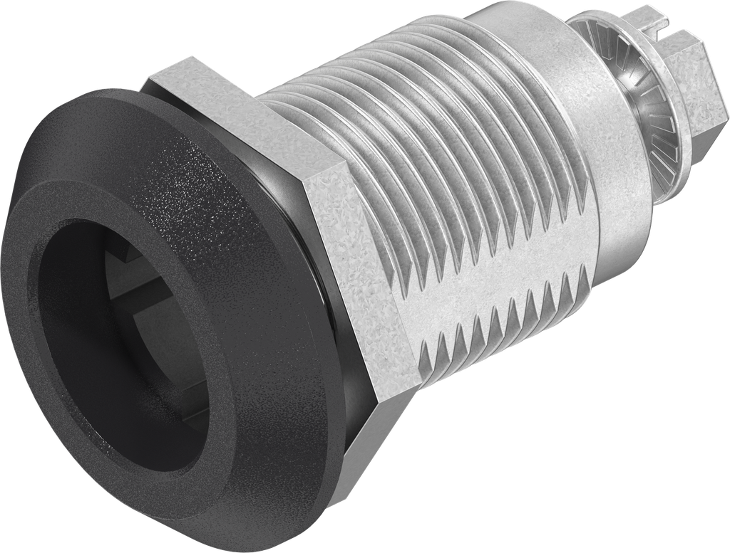 Quarter turn for clip-in cylinder (system 3), Zinc die black powder-coated