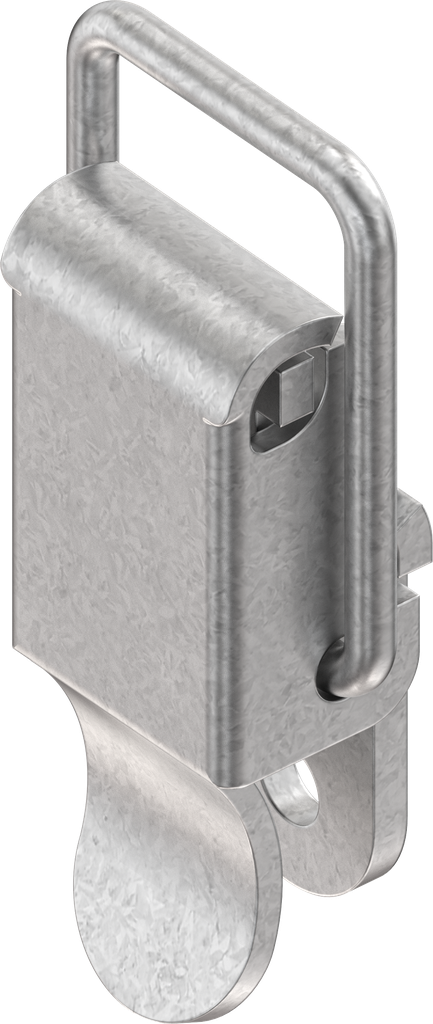 Toggle latch with wire toggle latch without padlock facility, drilled, Steel zinc-plated DS plus top coat