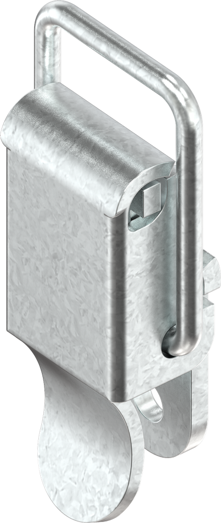 Toggle latch with wire toggle latch without padlock facility, drilled, Steel zinc-plated DS plus top coat