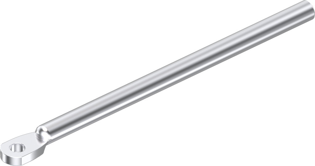 Rundstange L = 600 mm, Stahl verzinkt