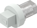 Insert square 8, Zinc die light grey powder-coated