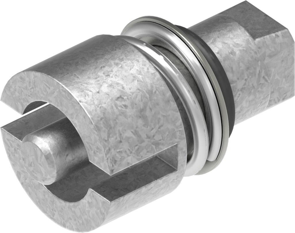 Inserto doble barra 5, zamak bruto