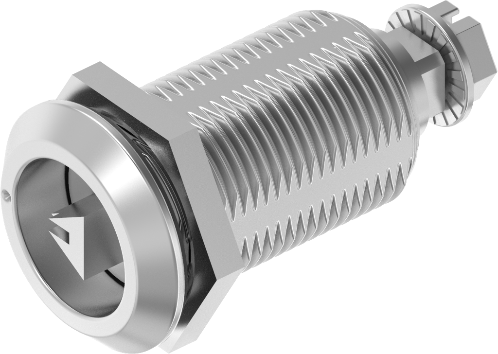 Compression latch triangular 7 with marking, Stainless steel AISI 316