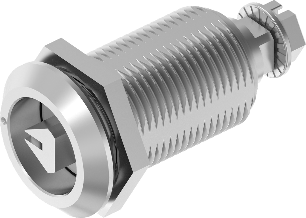 Compression latch triangular 8 with marking, Stainless steel AISI 316