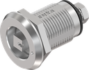 Compression latch square 7 with marking, left version, Stainless steel AISI 316
