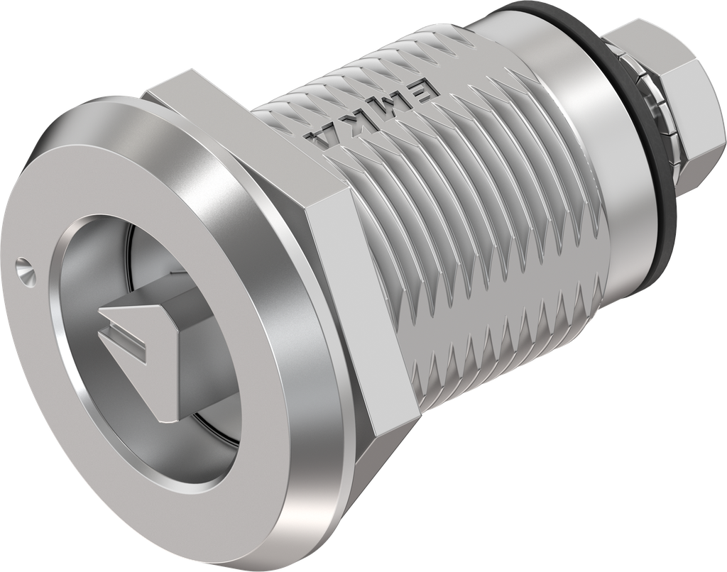 Compression latch triangular 8 with marking, right version, Stainless steel AISI 316