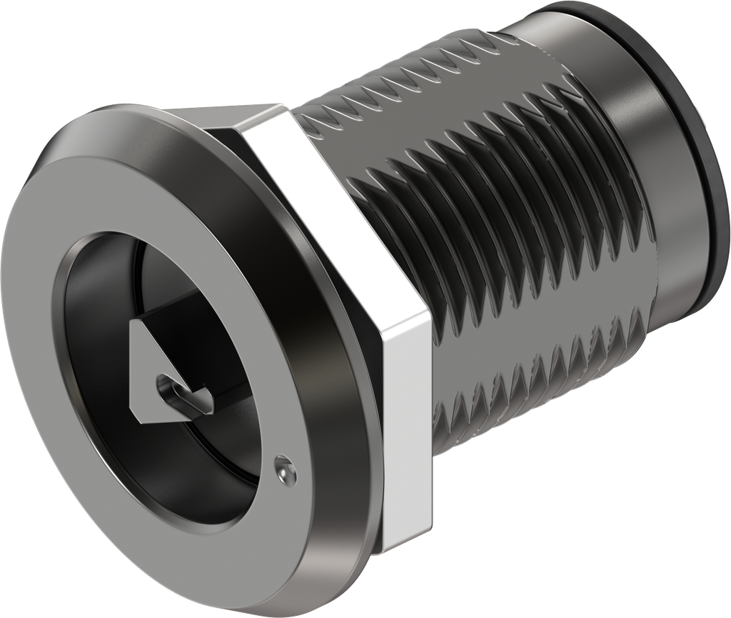 Compression latch triangular 6.5, left version, Aluminium hard anodized and stainless steel AISI 316