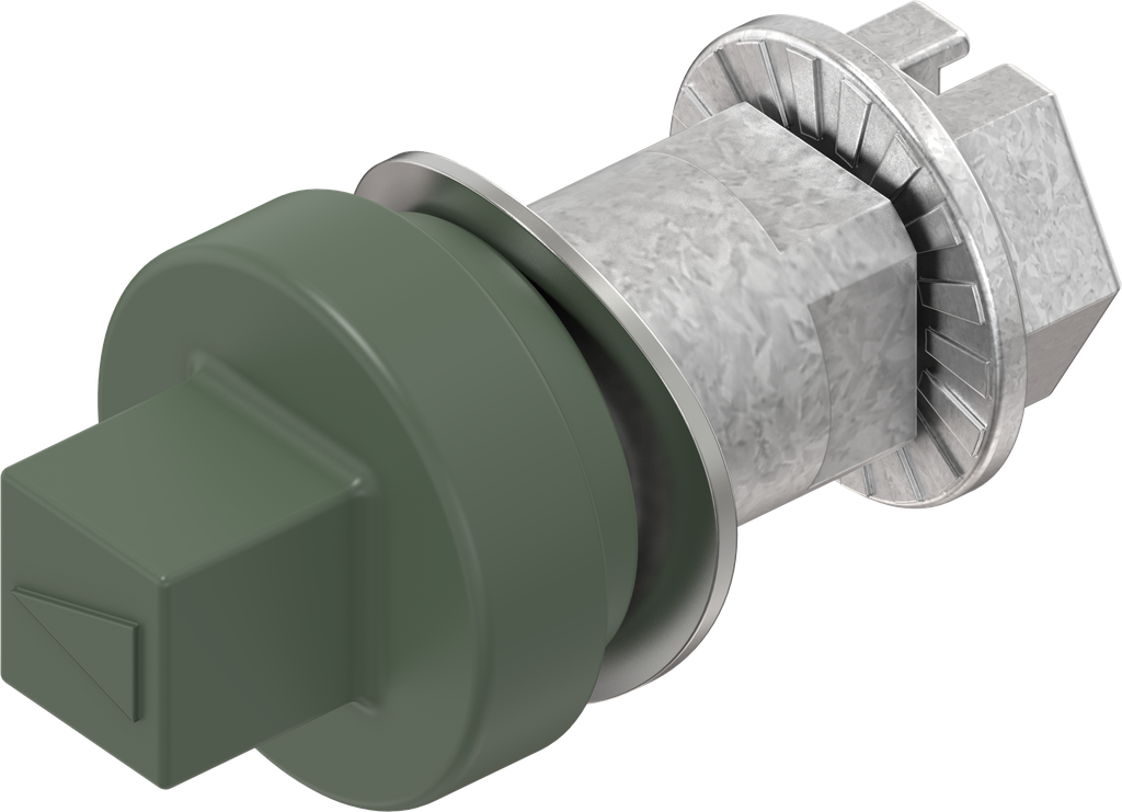 Insert square 7, Zinc die NATO olive powder coated
