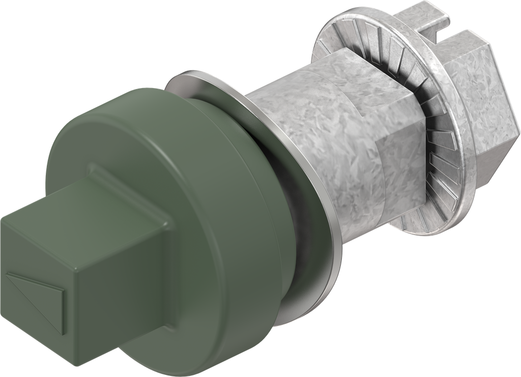 Inserto cuadradillo 7, zamak verde oliva