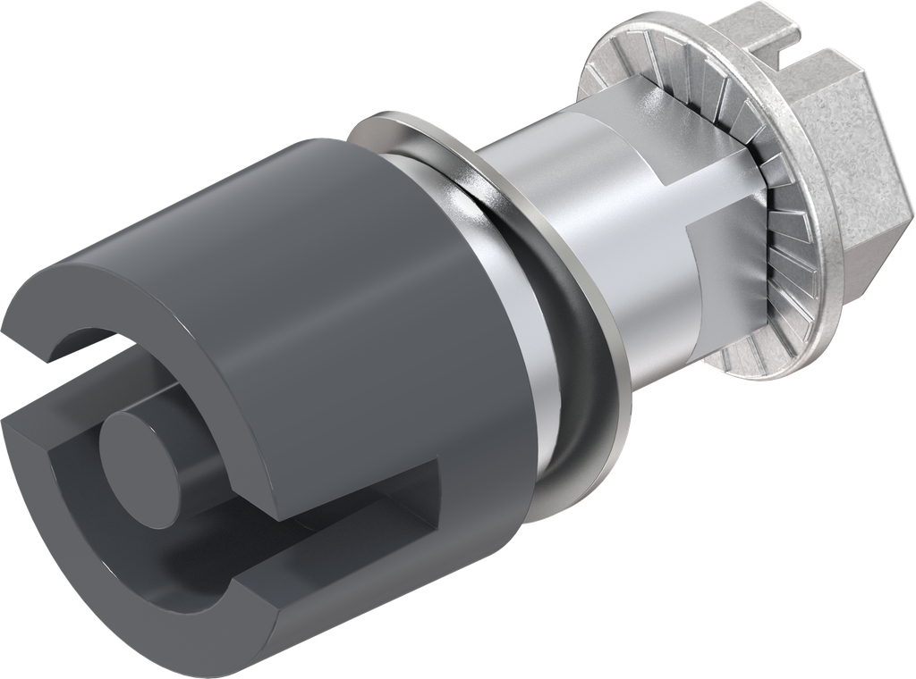 Insert double bit 5, Zinc die graphite grey powder-coated smooth gloss