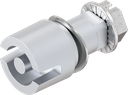 Insert double bit 5, Zinc die matt chromed