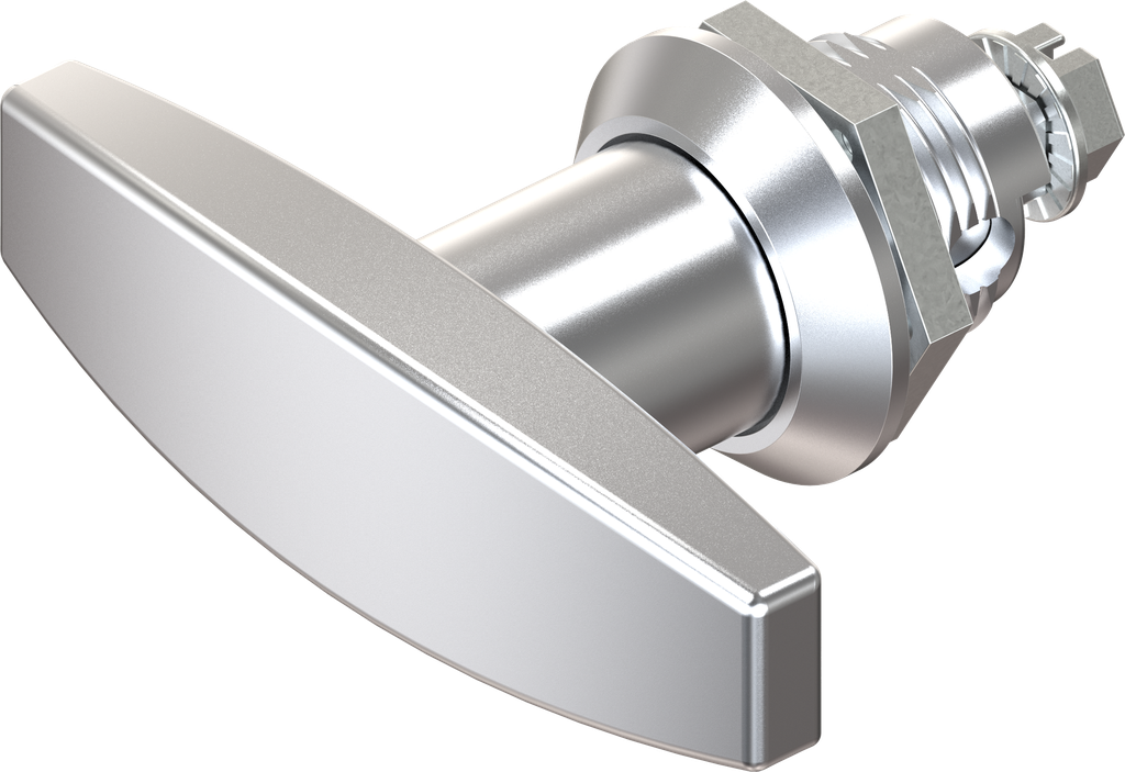 L-handle quarter turn, non-keyed, Zinc die chrome-plated