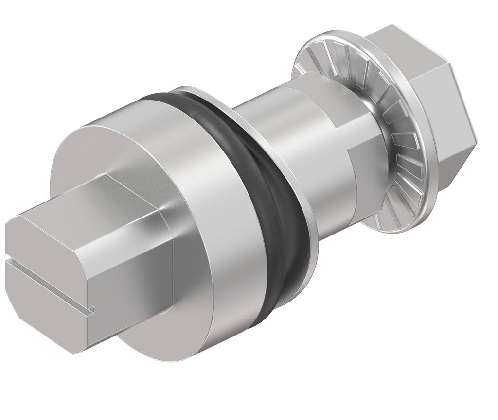 Insert square 8 with marking, Stainless steel AISI 303