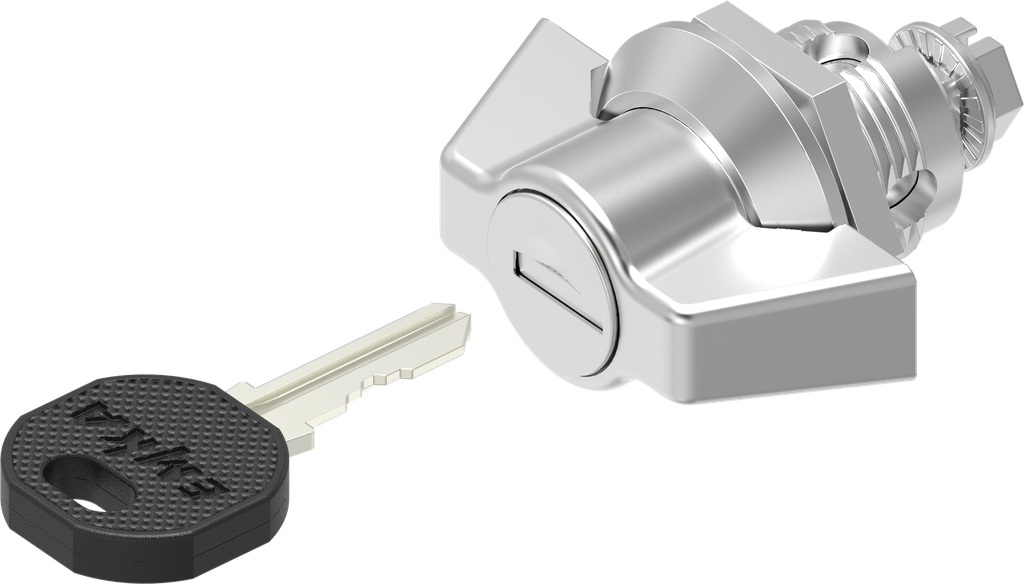 Wing knob quarter turn, keyed different, Stainless steel AISI 316