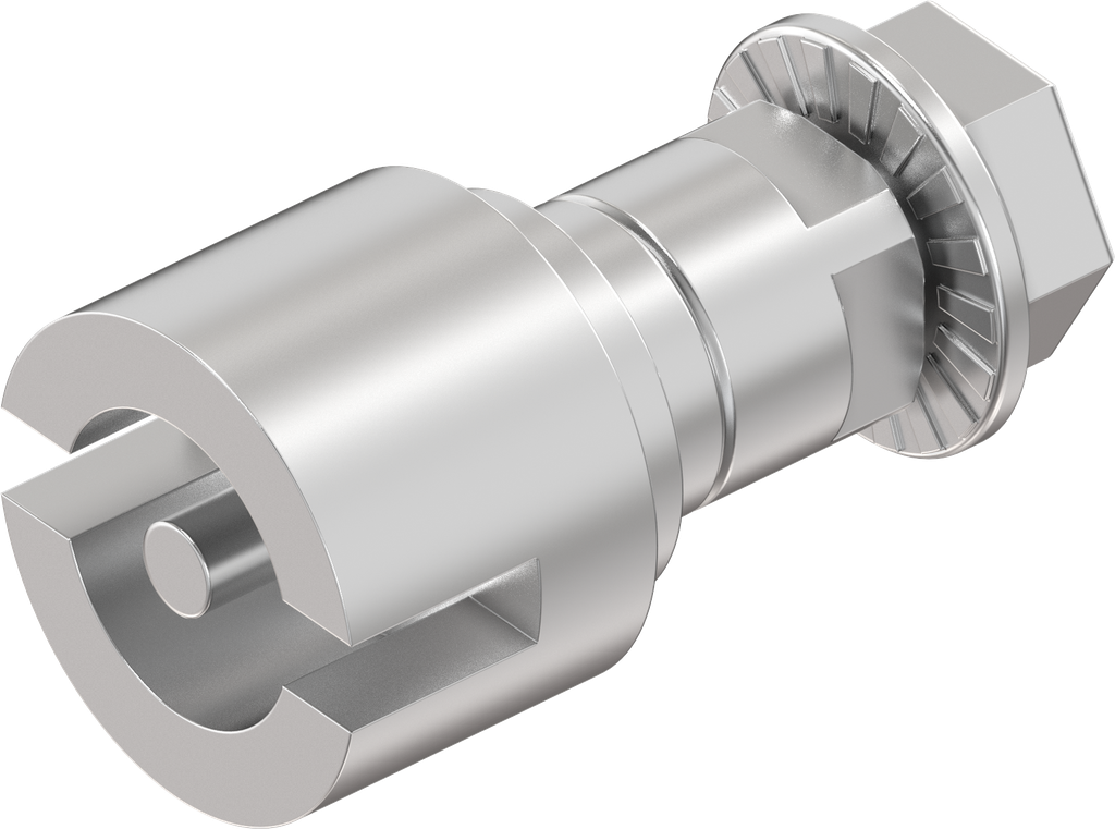 Betätigung Doppelbart 3, Edelstahl AISI 303