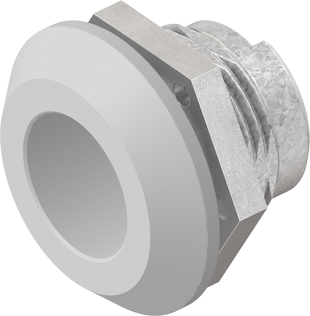 Housing, Zinc die light grey powder-coated