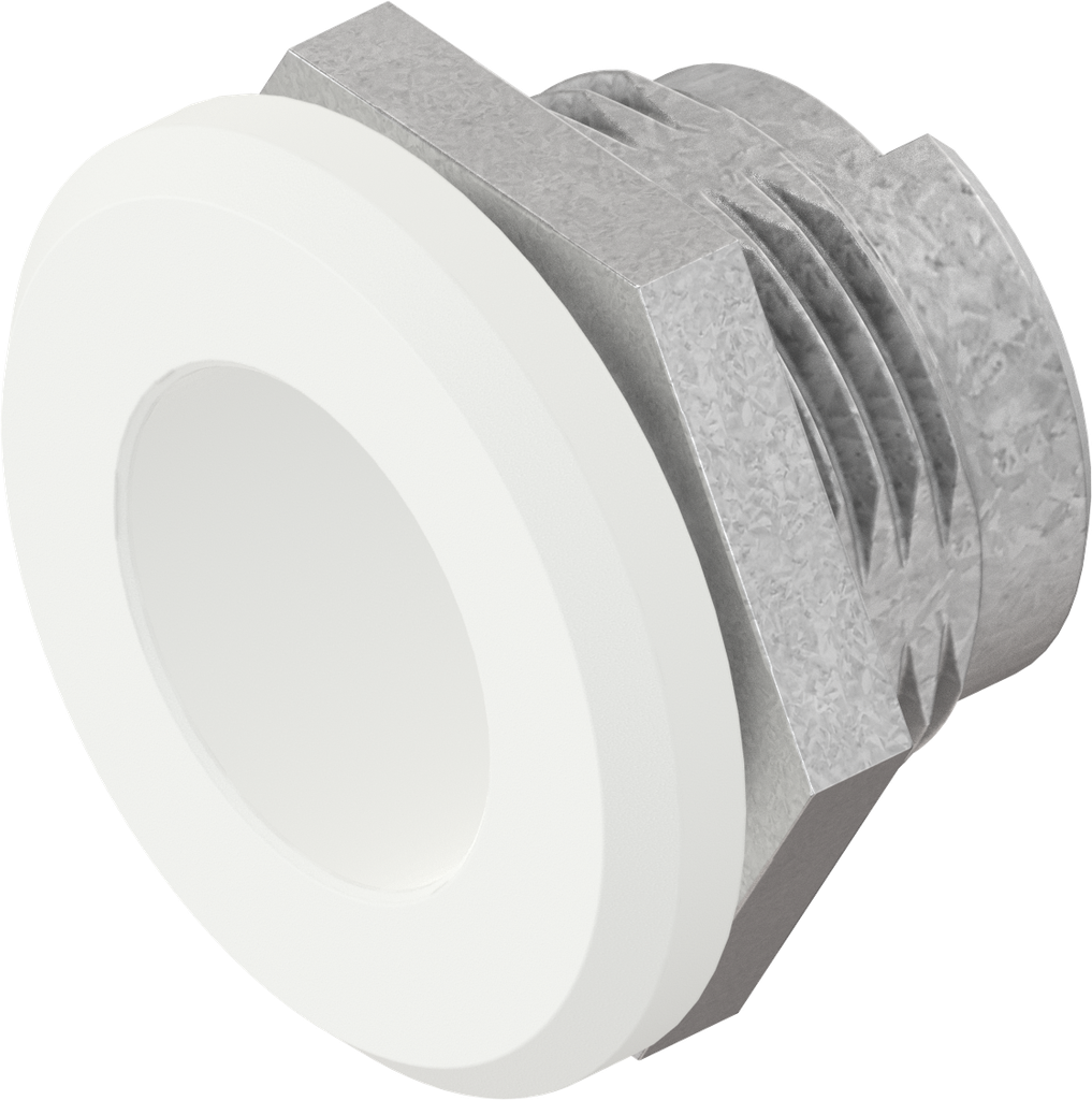 Housing, Zinc die traffic white powder-coated