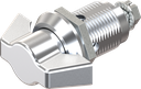 Wing knob quarter turn, non-keyed, Zinc die chrome-plated