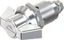 Wing knob quarter turn, keyed different, Zinc die chrome-plated