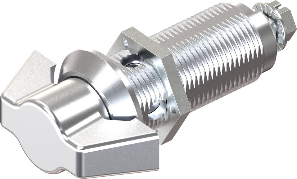 Wing knob quarter turn, non-keyed, Zinc die chrome-plated