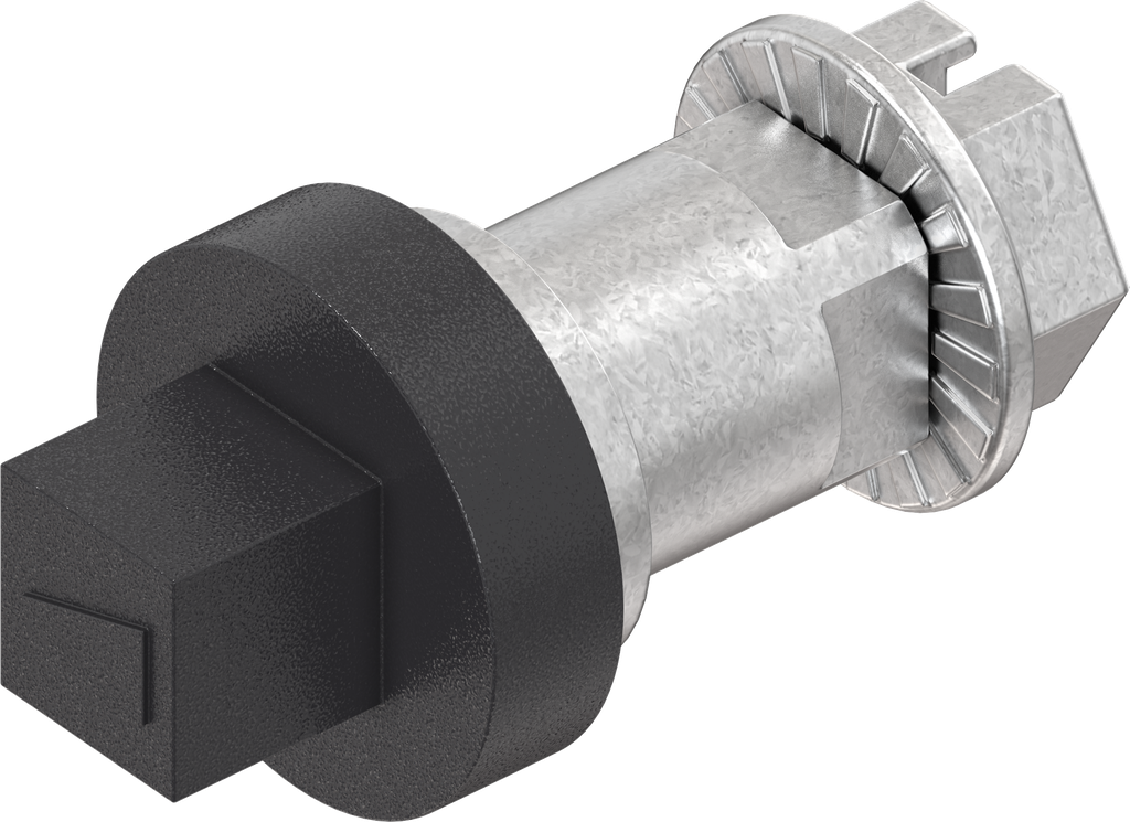 Insert square 7, Zinc die black powder-coated