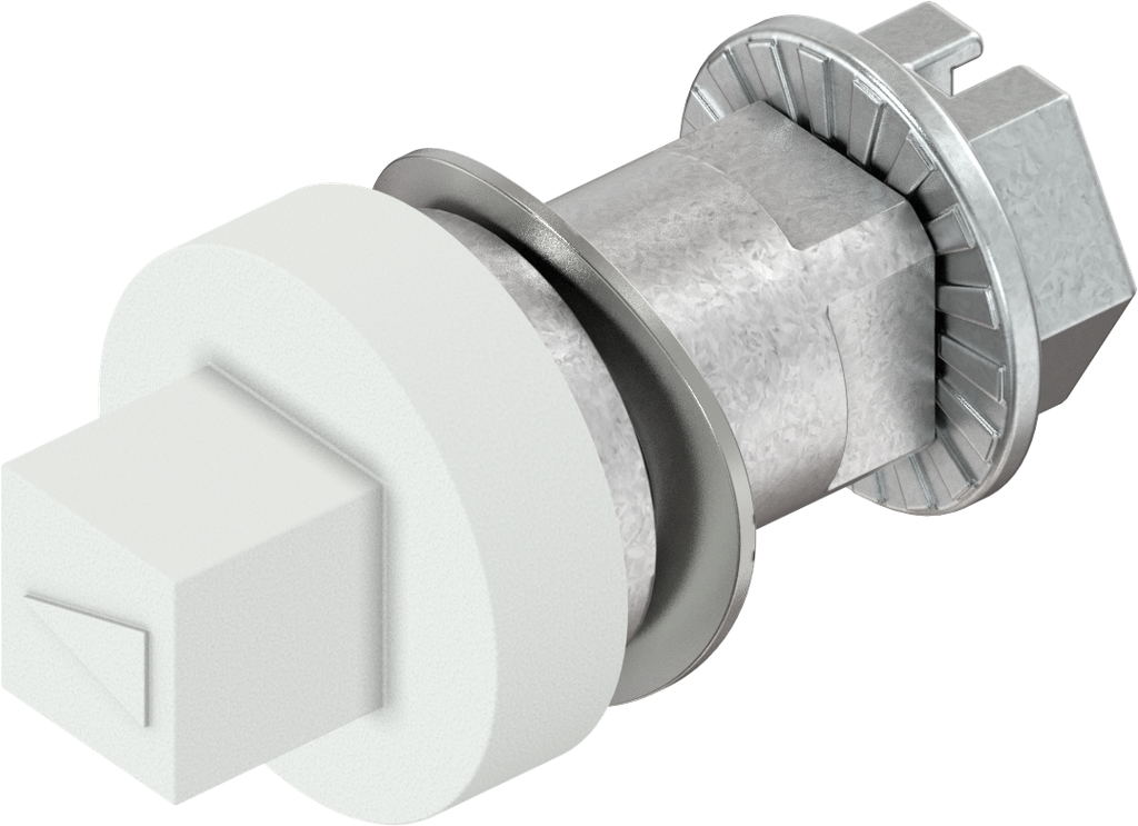 Inserto cuadradillo 7, zamak blanco tráfico