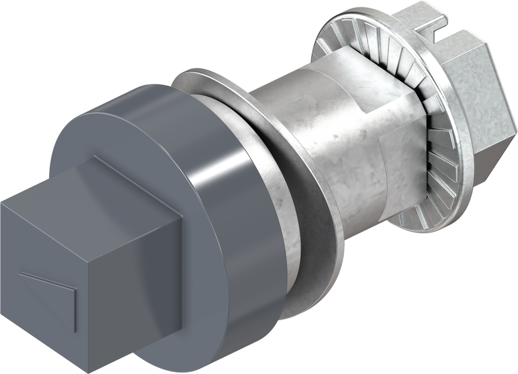 Insert square 8, Zinc die graphite grey powder-coated smooth gloss