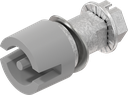 Insert double bit 3, Zinc die light grey powder-coated
