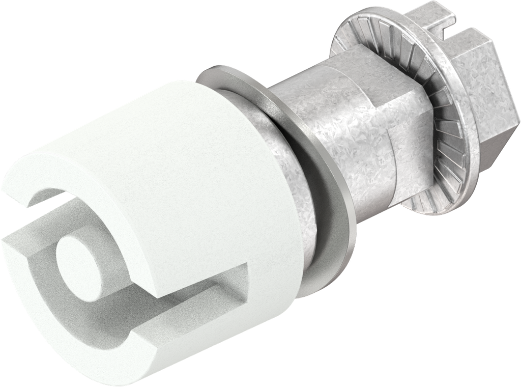 Insert double bit 5, Zinc die pure white powder-coated