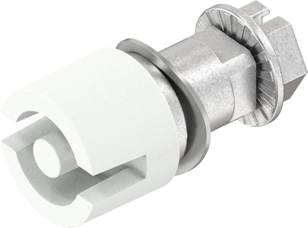 Inserto doble barra 5, zamak blanco puro