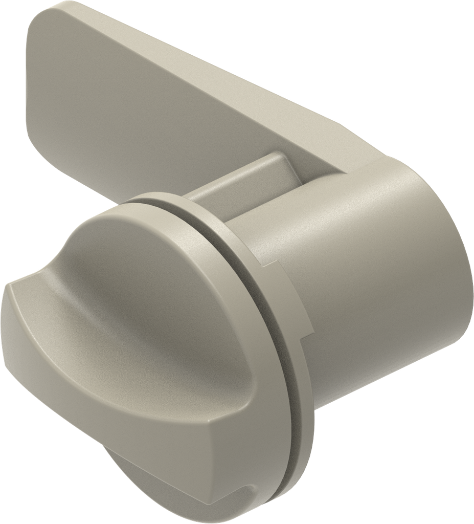 Clip-in quarter turn, Polyamide GF pebble grey