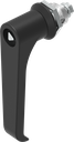 L-handle quarter turn triangular 7, Zinc die black powder-coated