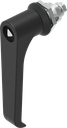 L-handle quarter turn triangular 7, Zinc die black powder-coated