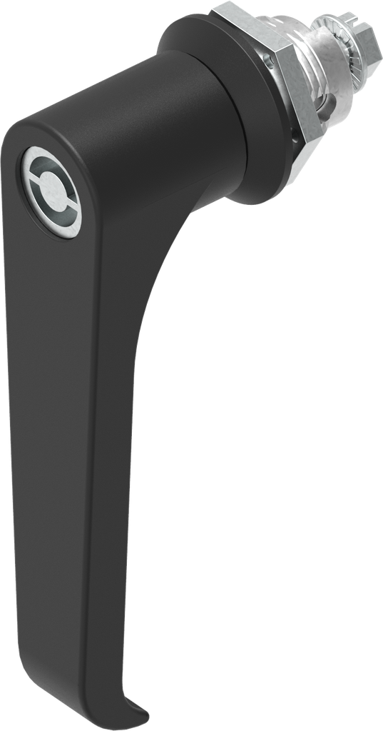 L-handle quarter turn Diamler Benz, Zinc die black powder-coated