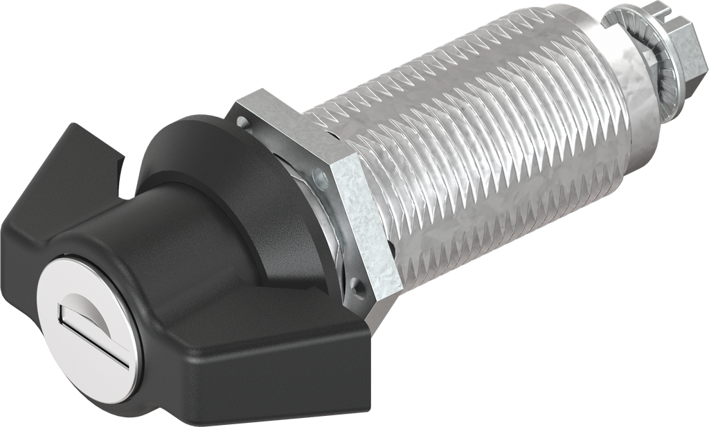 Wing knob quarter turn, keyed different, Zinc die and polyamide black