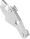 3-Point cam, right version, Steel zinc-plated