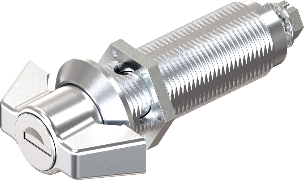 Wing knob quarter turn, keyed EK 333, Zinc die chrome-plated