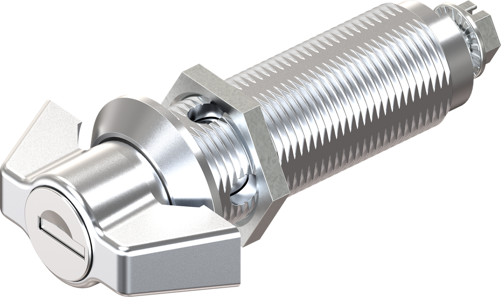 Wing knob quarter turn, keyed different, Zinc die chrome-plated