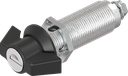 Wing knob quarter turn, keyed different, Zinc die and polyamide black
