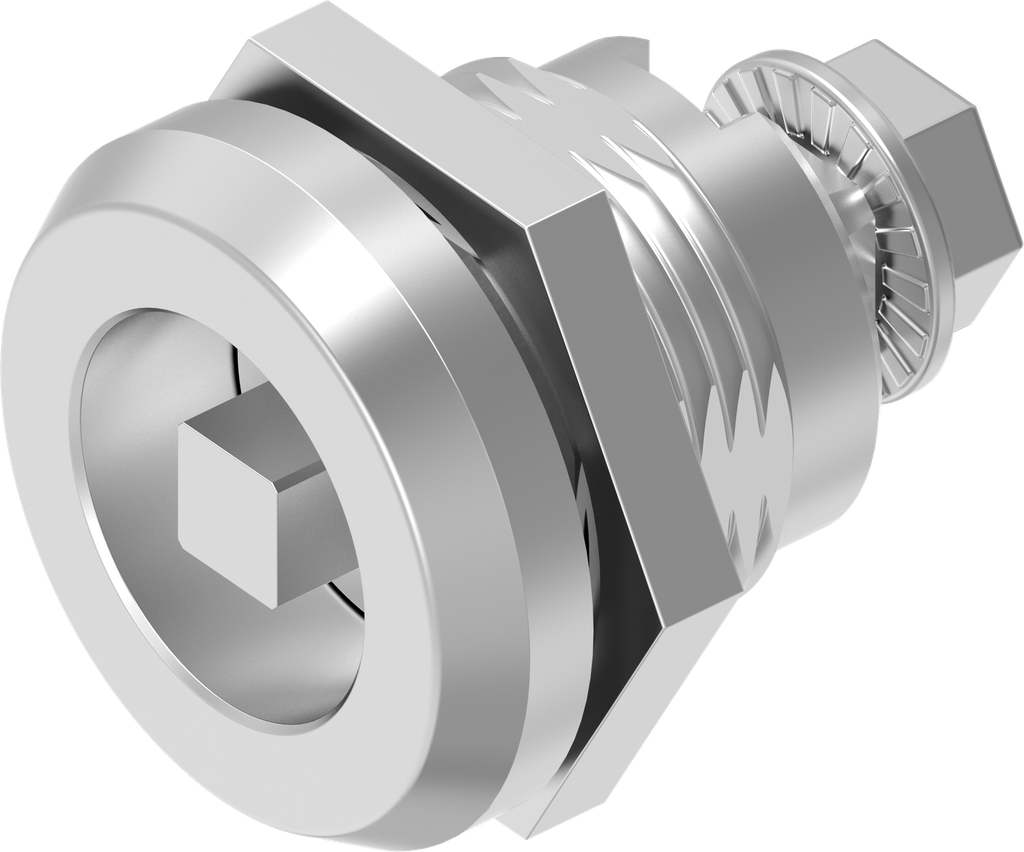 Safety quarter turn square 6, Stainless steel AISI 303