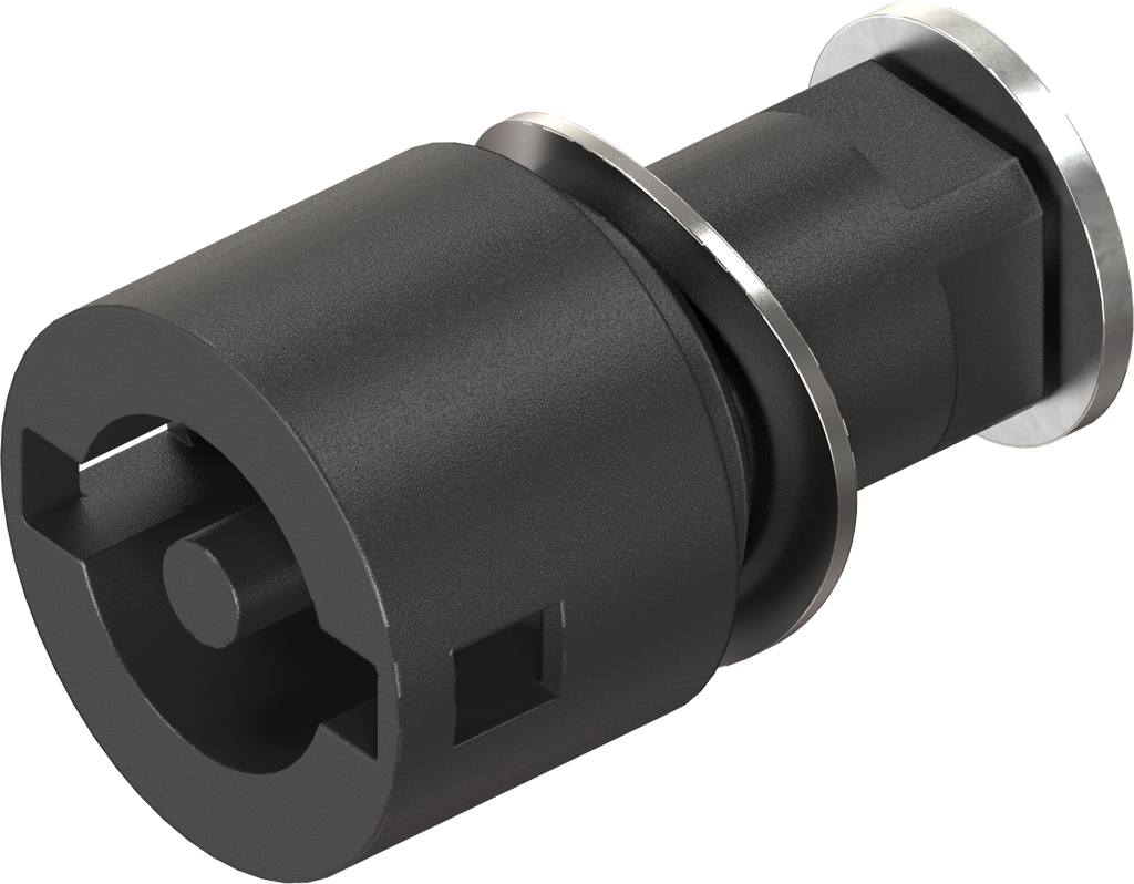 Insert double bit 3 for clip-in key, Polyamide black