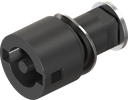 Insert double bit 3 for clip-in key, Polyamide black