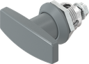 T-handle quarter turn, non-keyed, Zinc die and polyamide basalt grey